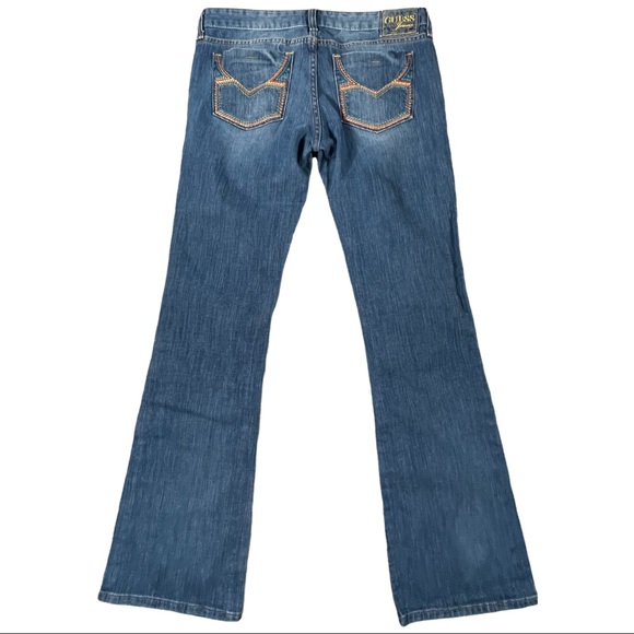 Guess Jeans size 30 flare leg, rainbow designs on back pockets, great condition - Picture 5 of 11